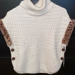 Aspen kids poncho and earmuffs. Size 10/12